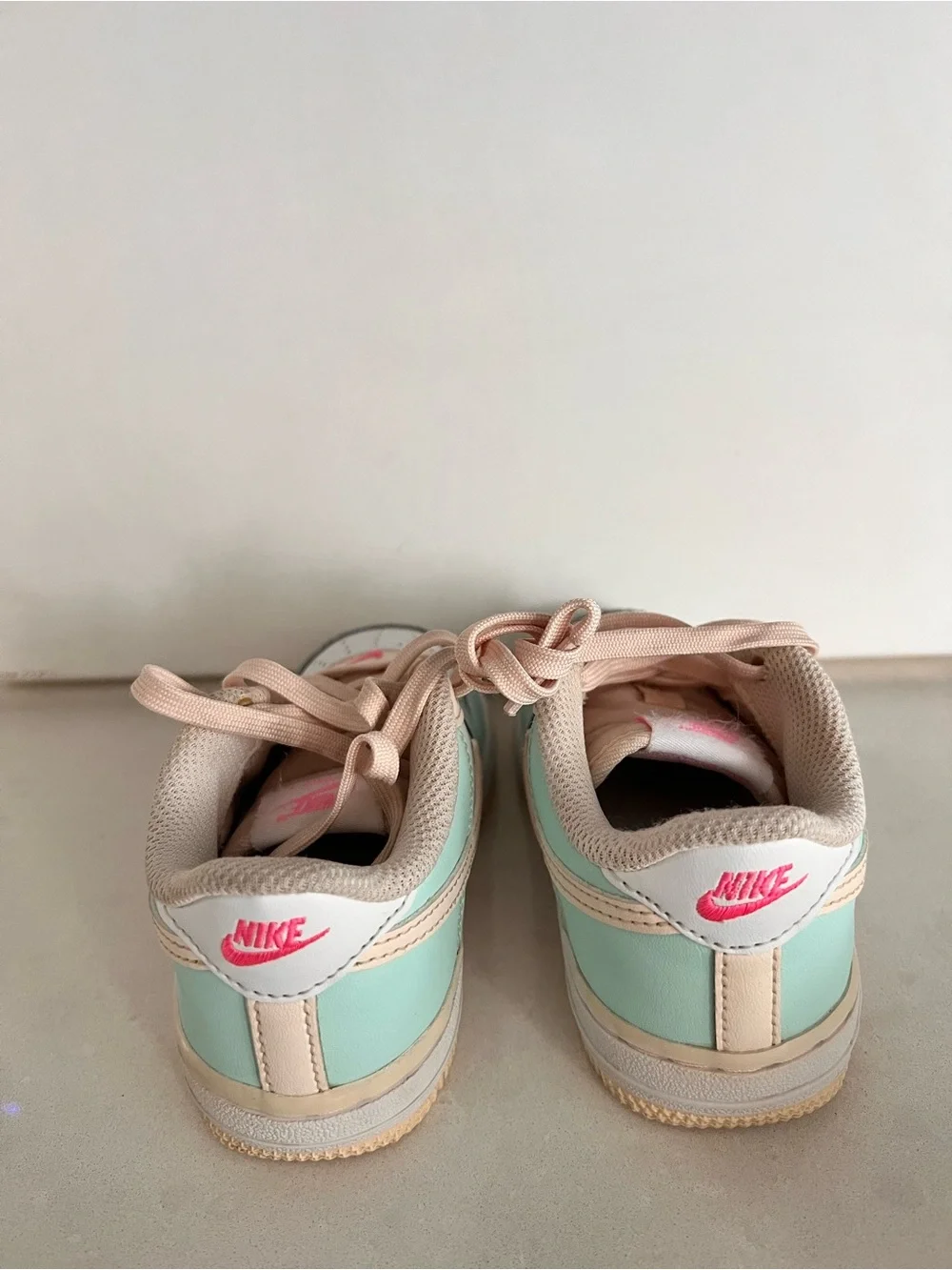 Nike Kids Mint, Pink & Cream Low-Top Sneakers